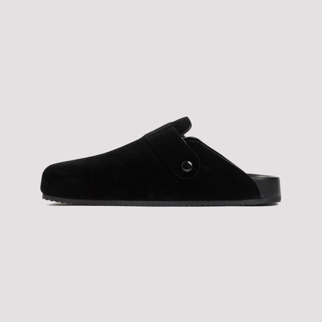 BALENCIAGA Black Suede Flat Sandals for Men - SS24 Collection