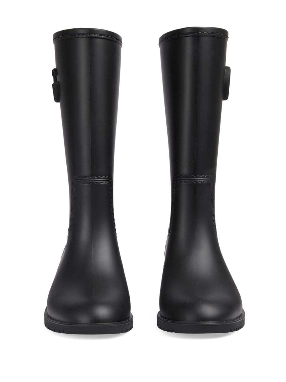 GUCCI Women's Black Double G Leather Rain Boots