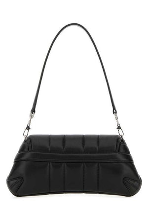 GUCCI Quilted Leather Mini Shoulder Bag with Horsebit Detail and Chain Handle - Black