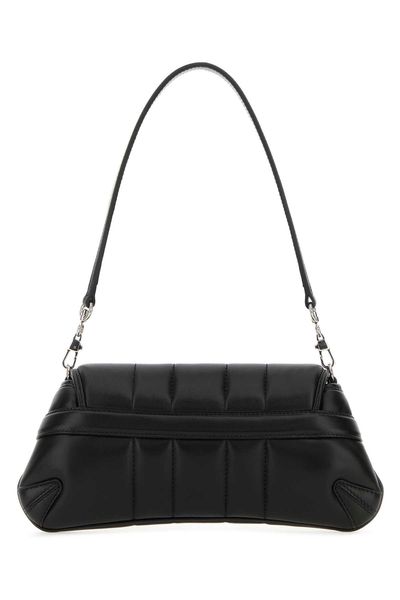 GUCCI Quilted Leather Mini Shoulder Bag with Horsebit Detail and Chain Handle, Black - 27x11.5x5 cm