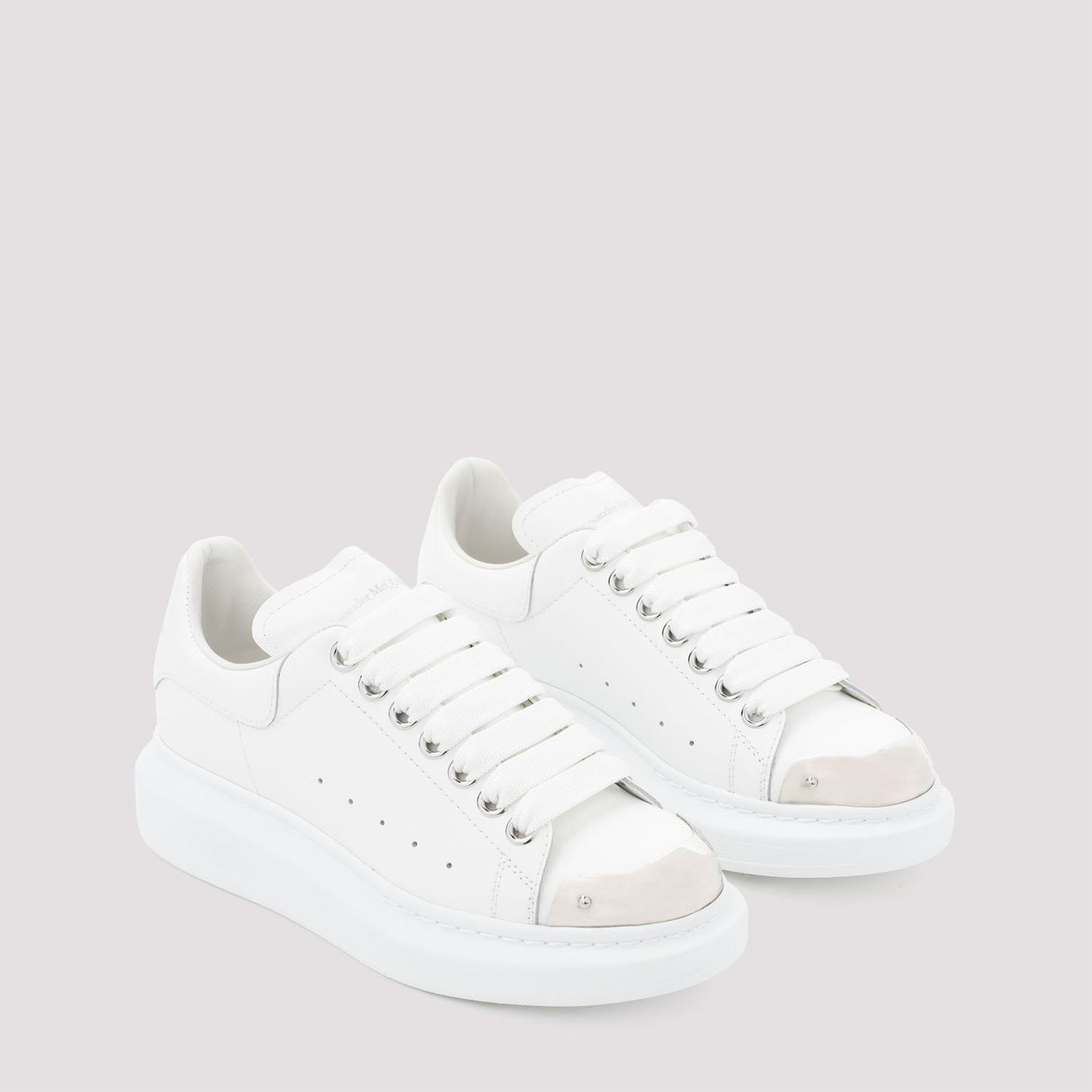 ALEXANDER MCQUEEN White Leather Sneakers for Women