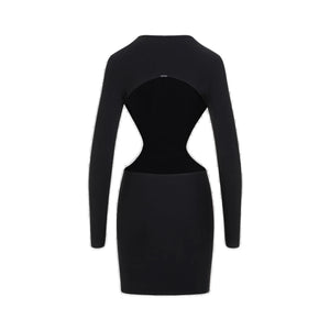 BALENCIAGA Women's Black Back Cut-Out Mini Dress