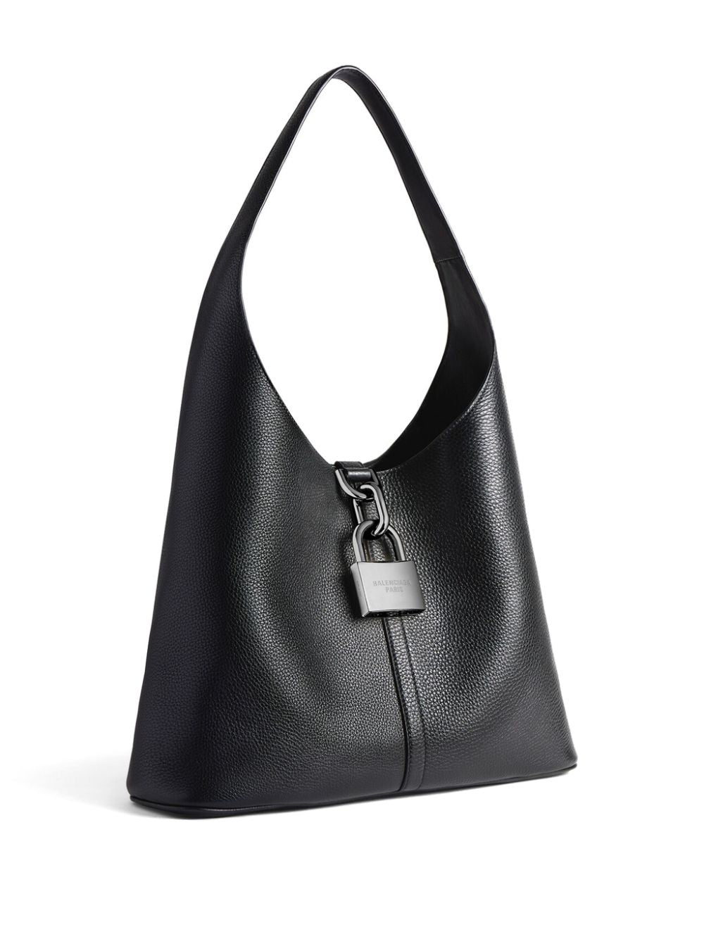 精致皮革衣柜手提包-女性黑色购物袋