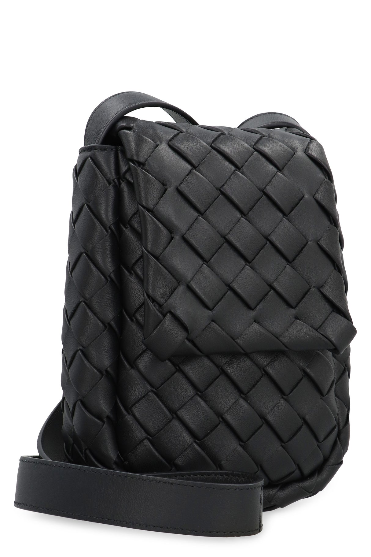 Intrecciato Leather Crossbody Handbag