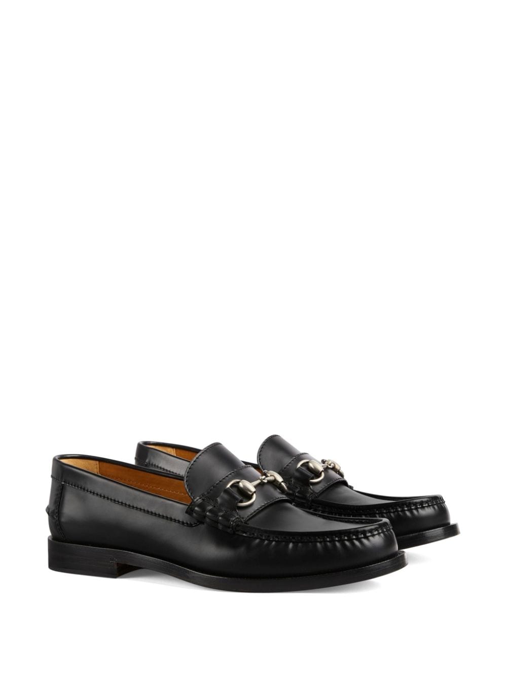 GUCCI Men's Black Leather Moccasins for SS24
