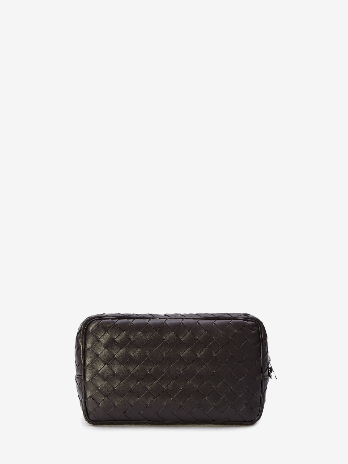 BOTTEGA VENETA Brown Calfskin Intrecciato Pouch Handbag for Men