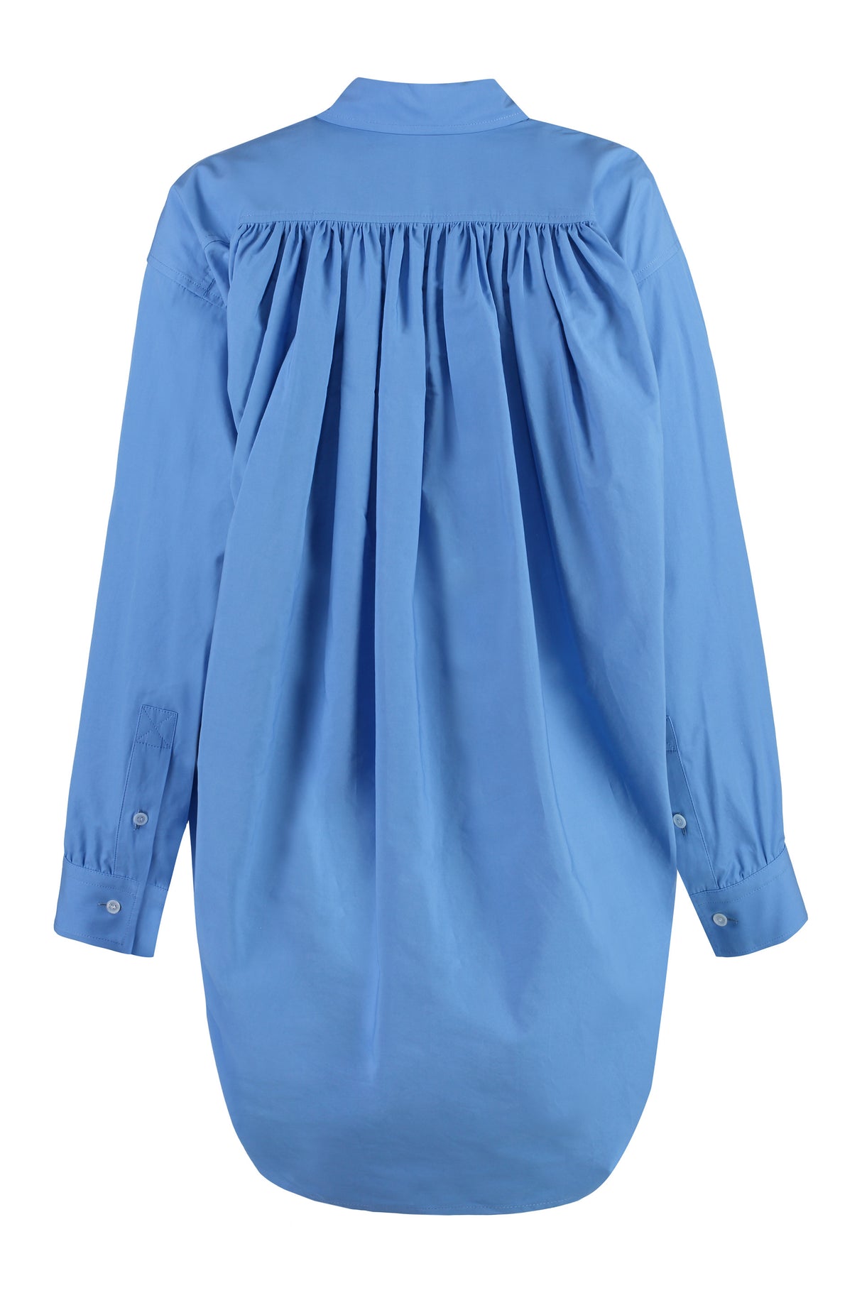 BOTTEGA VENETA Light Blue Asymmetric Oversized Shirt for Women