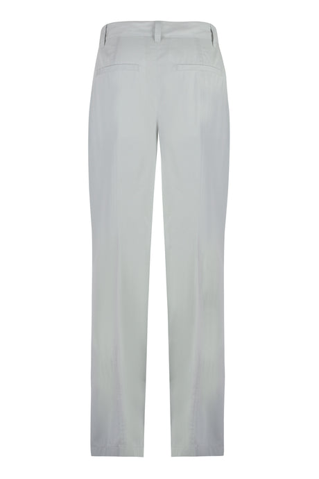 BOTTEGA VENETA Men's Gray Cotton-Silk Trousers for SS24