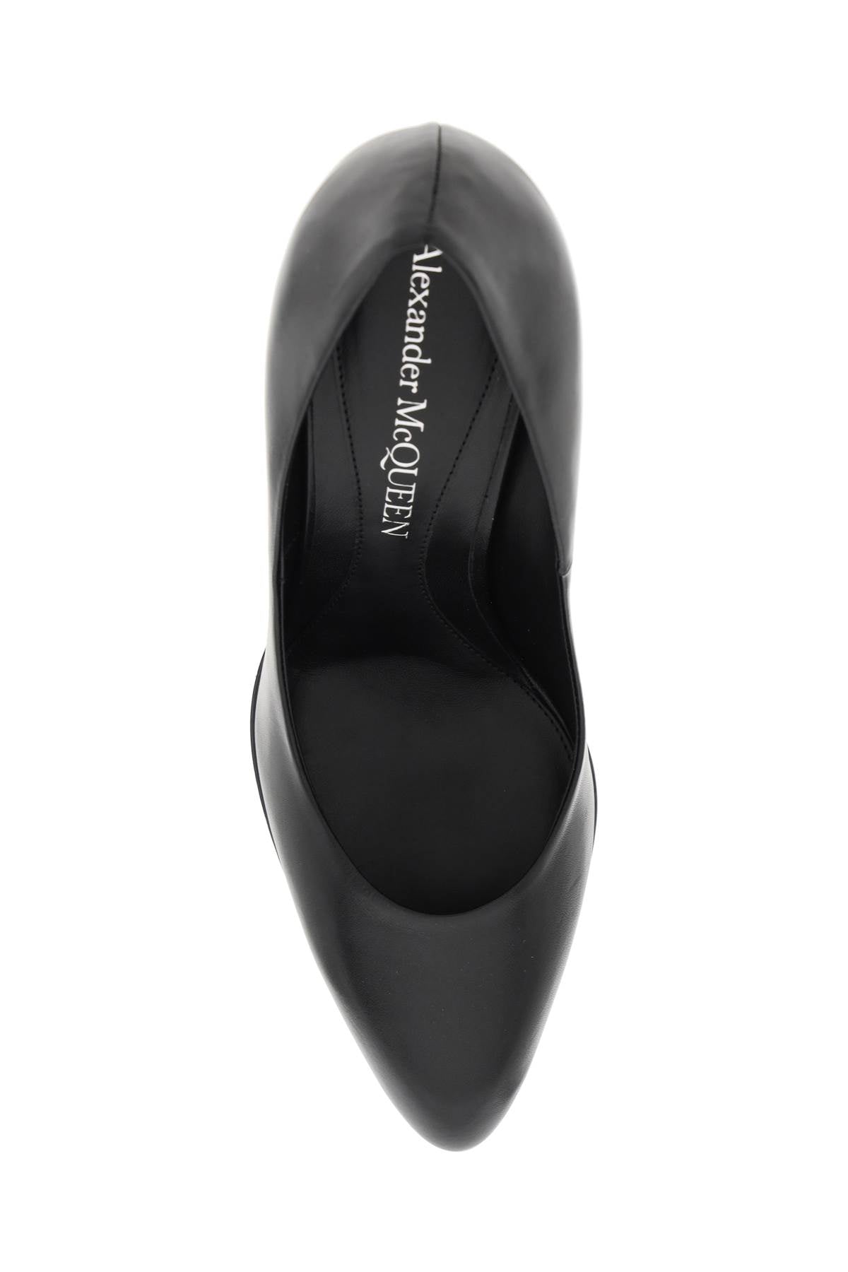 ALEXANDER MCQUEEN Multicolor Leather Décolleté with Signature Gold and Silver Armadillo Heel for Women