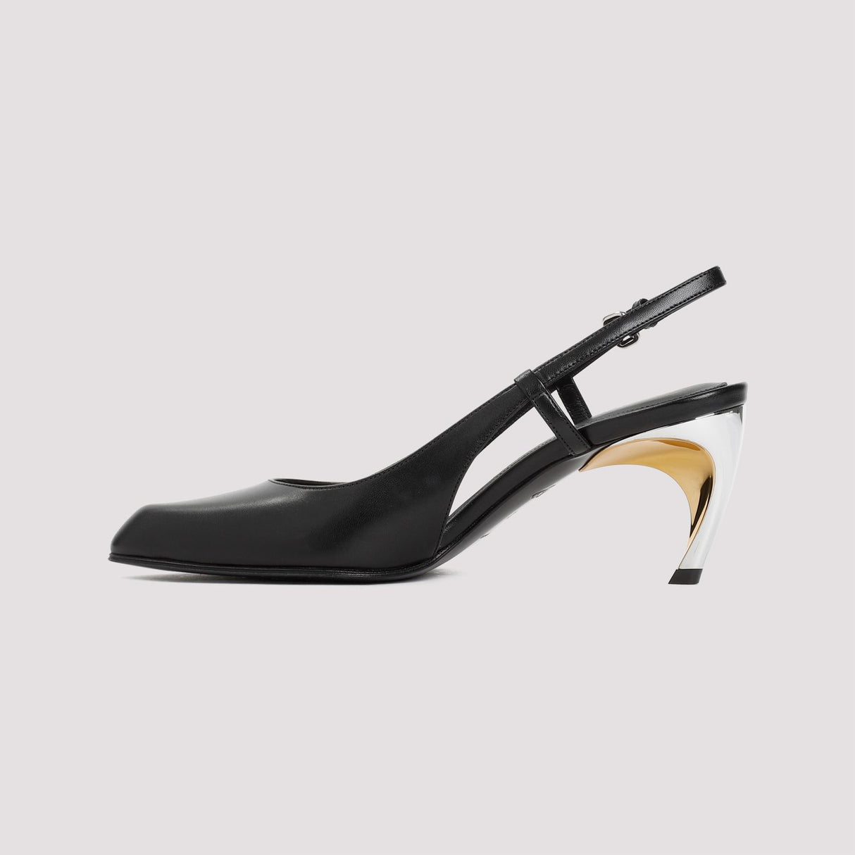 ALEXANDER MCQUEEN Classic Black Leather Pumps for Women - SS24 Collection