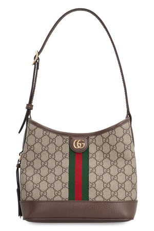GUCCI Chic Tan Mini Shoulder Bag with Green and Red Web Detail and Leather Accents