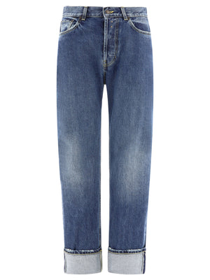 ALEXANDER MCQUEEN Classic Turn-Up Jeans in Blue for Men - SS24