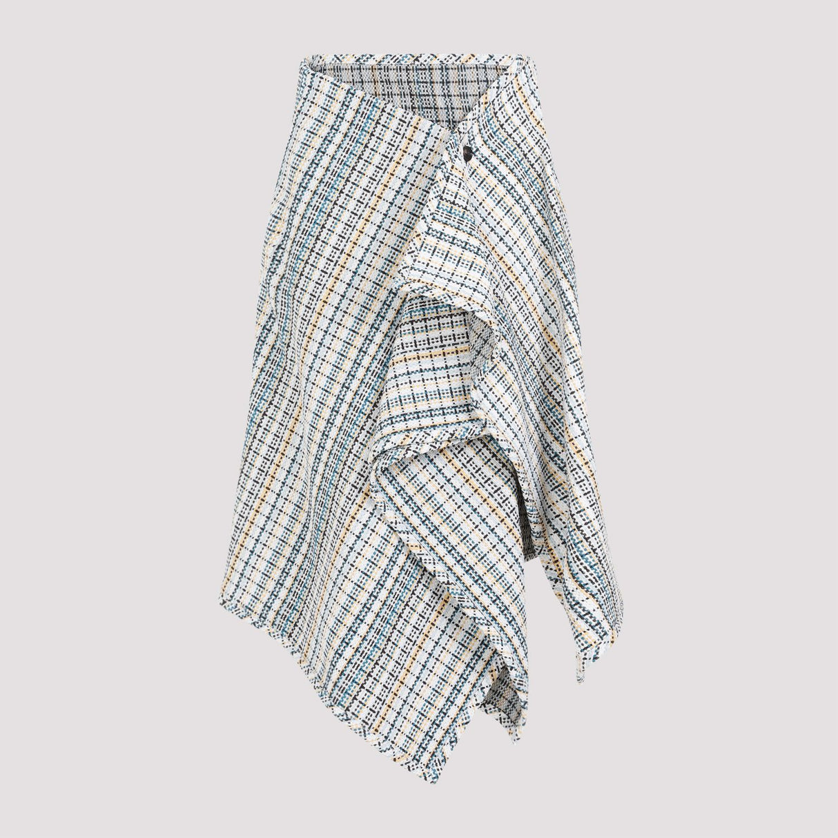 BOTTEGA VENETA Multicolour Check Pattern Cotton Skirt for Women