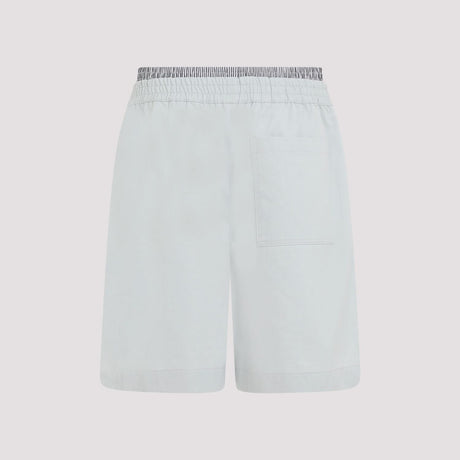 BOTTEGA VENETA Men's Gray Cotton Shorts for SS24 Collection