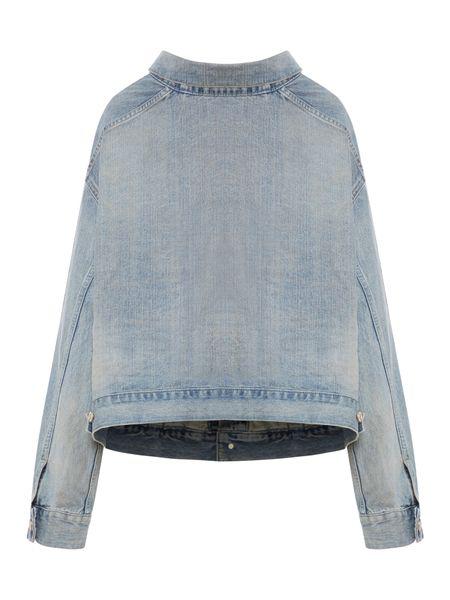 BALENCIAGA Blue Off-Shoulder Jacket for Women | SS24 Collection
