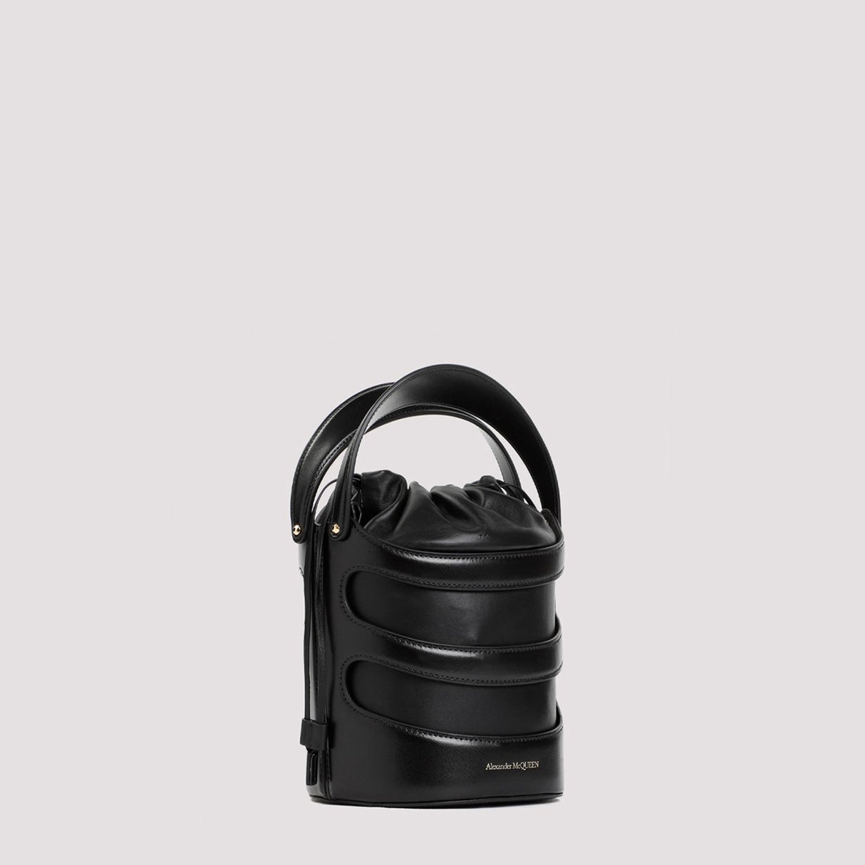 ALEXANDER MCQUEEN Stunning Black Leather Handbag for Women - SS24