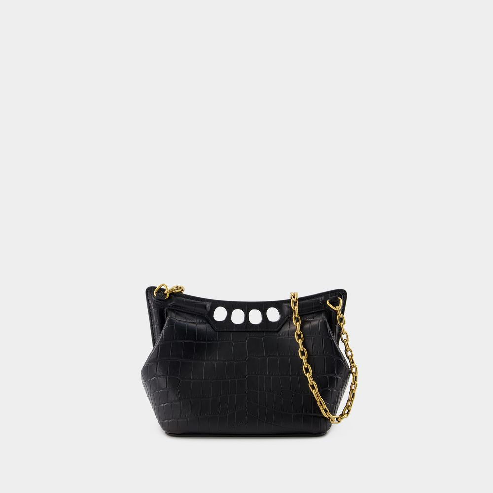 ALEXANDER MCQUEEN Black Peak Handbag for Women from SS24 Collection