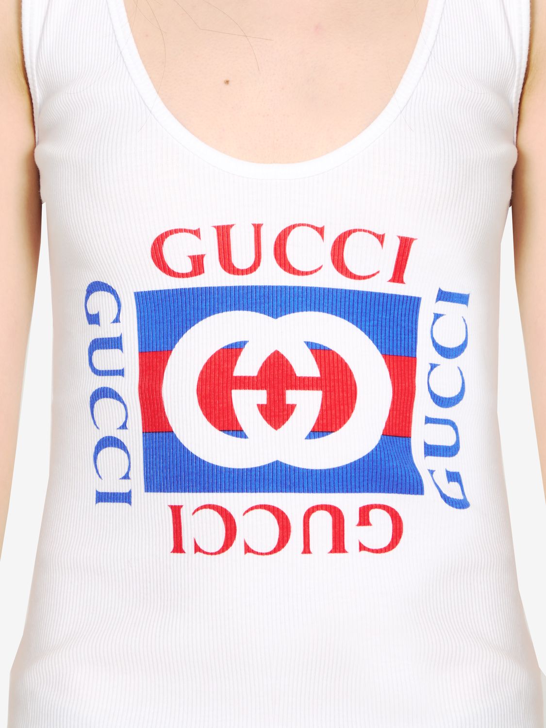 TANK TOP WITH GUCCI PRINT