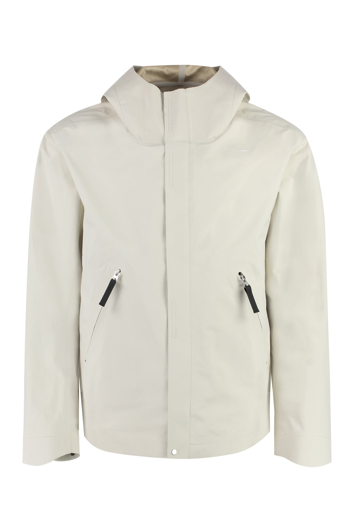 STONE ISLAND Ivory Technical Fabric Hooded Jacket for Men