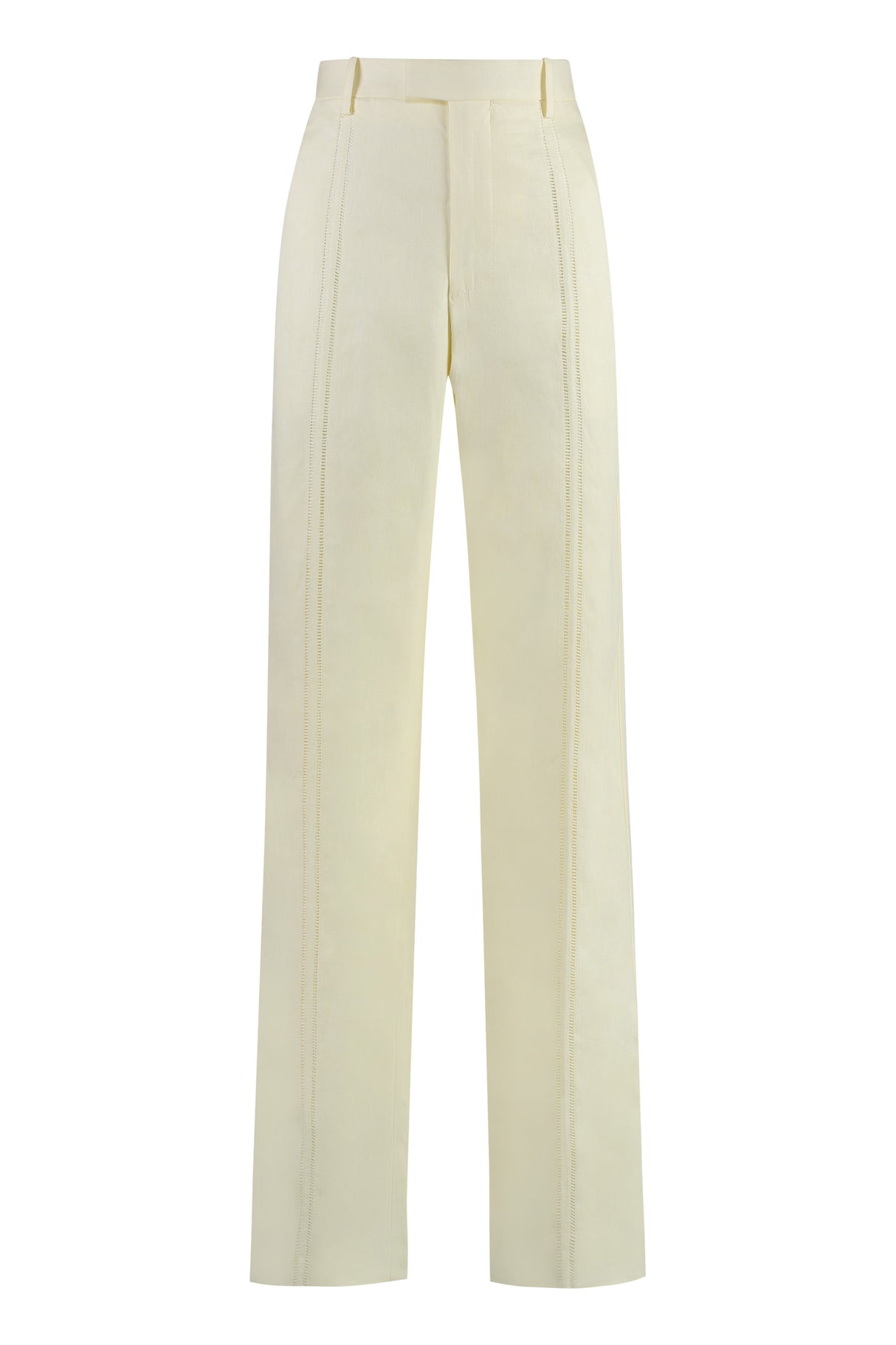 BOTTEGA VENETA Yellow Linen Trousers for Women - SS24 Collection
