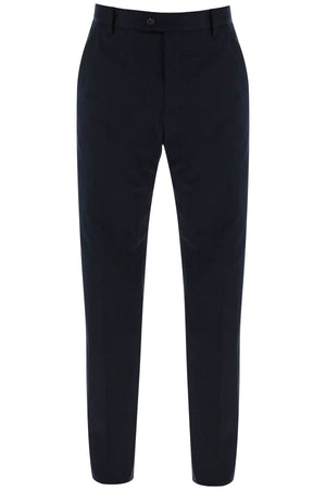 Men's Blue Chino Pants with Logo Lettering by Alexander McQueen