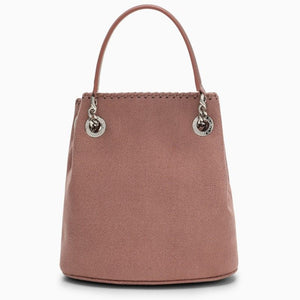 STELLA MCCARTNEY Maroon Leather Bucket Handbag for Women from SS24 Collection
