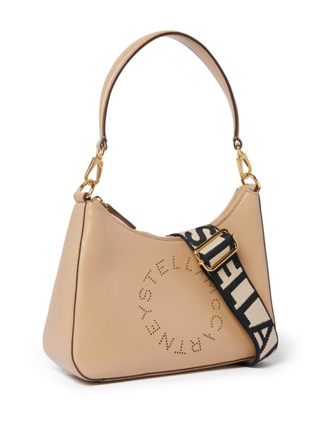 STELLA MCCARTNEY Beige Perforated Logo Handbag for Women, Sustainable Fashion Item - SS24