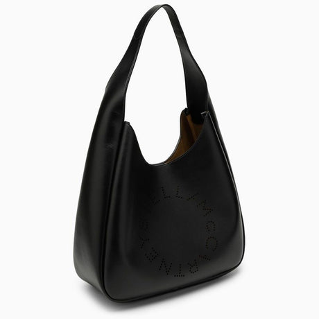 STELLA MCCARTNEY Square Stella Logo Tote Handbag - Eco-Leather, Black, FW24