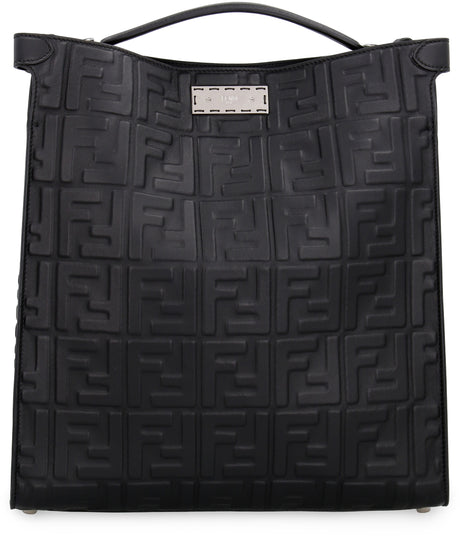 FENDI Men's Peekaboo Black Leather Handbag - 2024 Collection