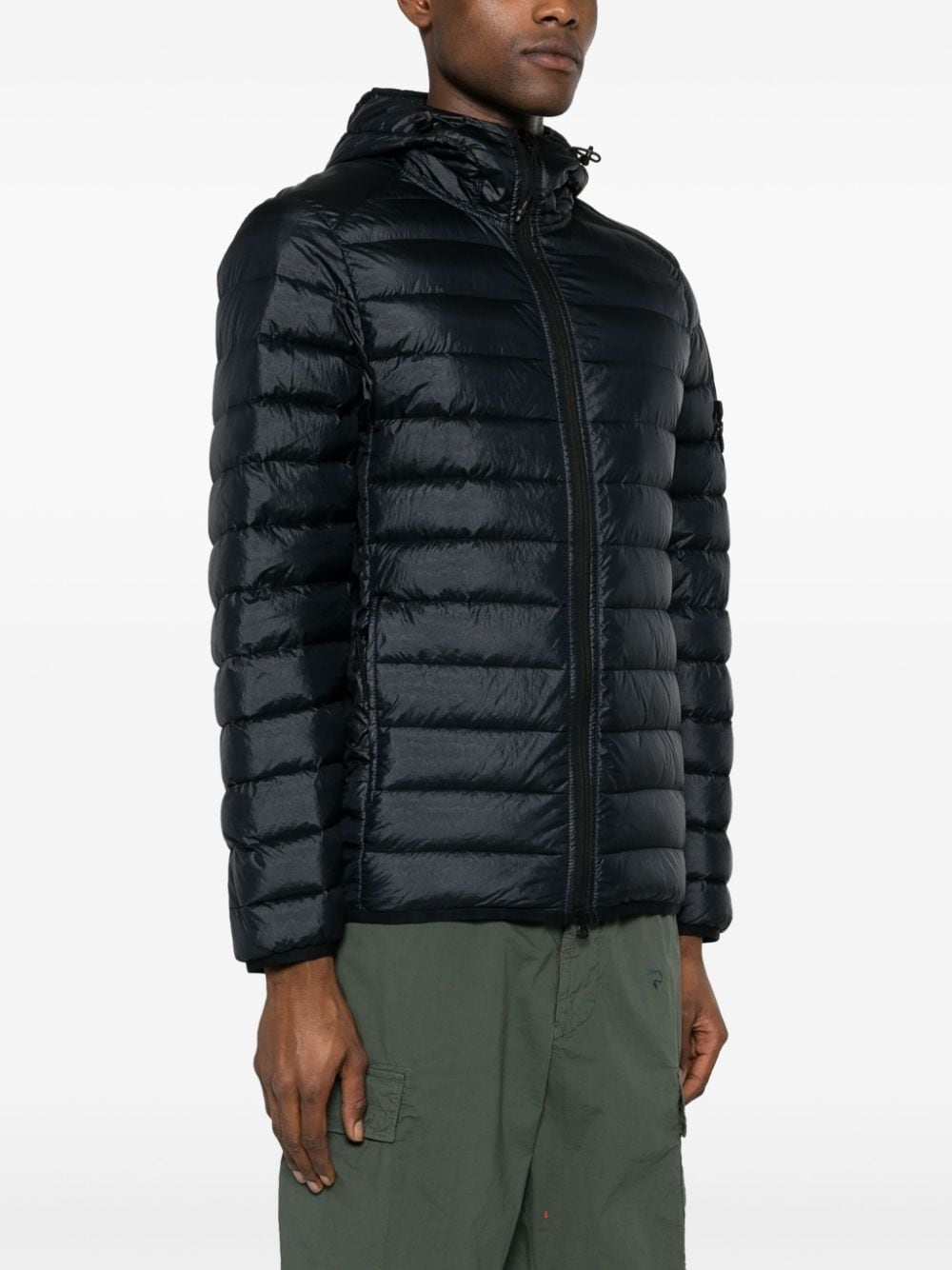 STONE ISLAND Hooded Down Jacket for Men in Navy - SS24 Collection