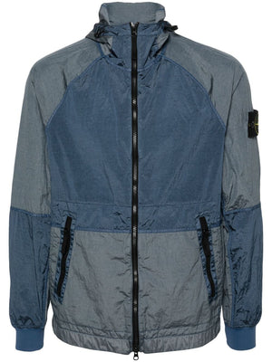 STONE ISLAND Blue Polyamide Jacket for Men - Spring/Summer 2024 Collection