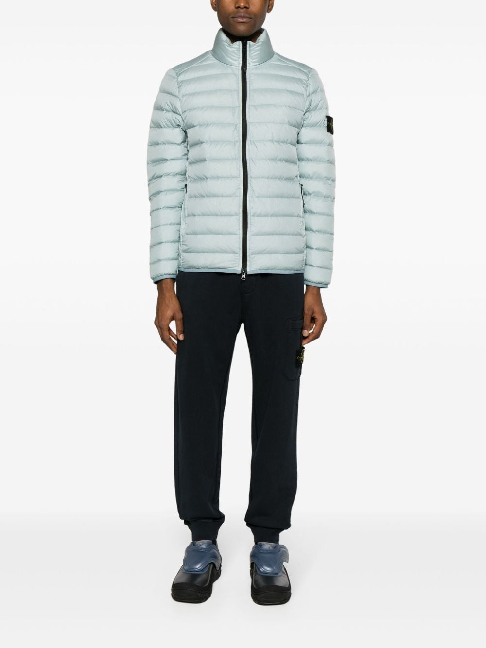 STONE ISLAND Sky Blue Cotton Men's Outerwear for SS24