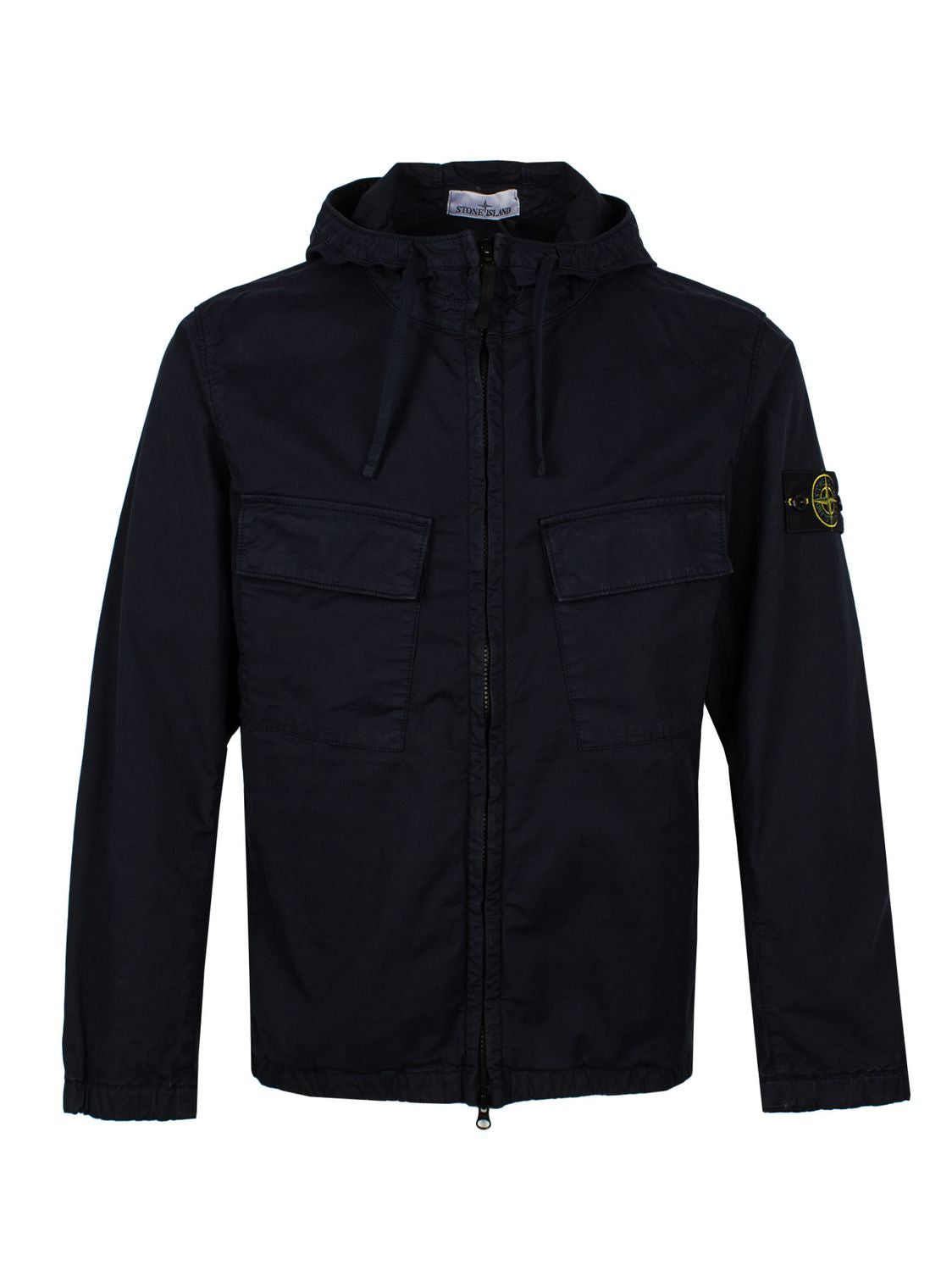 Navy Blue Stone Island Hooded Jacket for Men - SS24 Collection