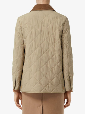 BURBERRY Beige Thermoregulated Quilted Jacket for Women