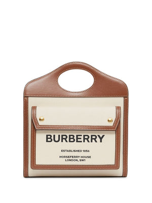 Burberry Leather Mini Pocket Tote Handbag - SS24