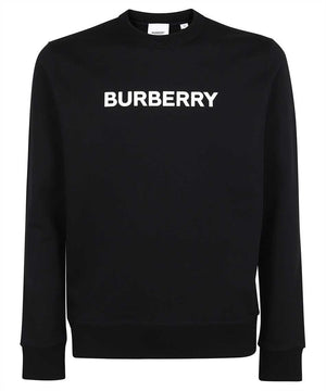 BURBERRY Men's Black Logo Print Cotton Sweatshirt for FW23