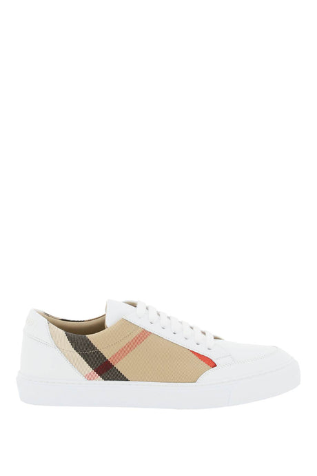 BURBERRY Vintage Check Leather Low-Top Sneakers