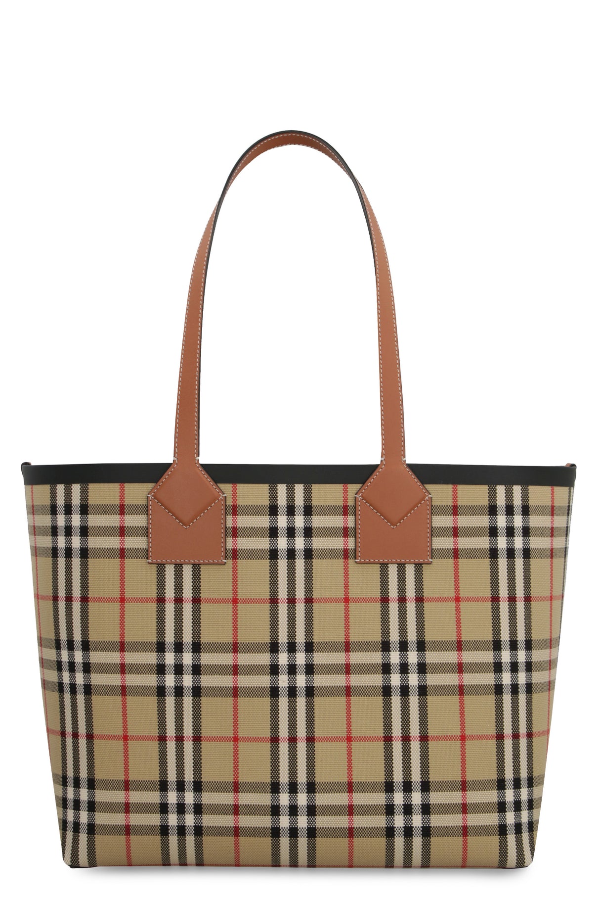 BURBERRY Sophisticated London Check-Pattern Tote Handbag for Women - Perfect for Any Occasion!