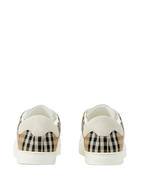 BURBERRY CHECK AND LEATHER Sneaker