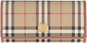 BURBERRY Beige Check Continental Wallet for Women
