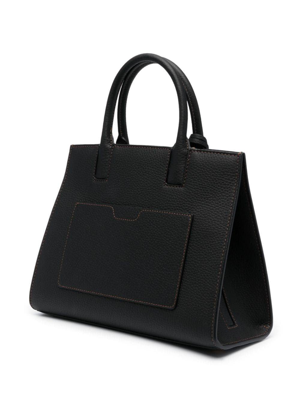 BURBERRY Mini Frances Black Calf Leather Top-Handle Tote for Women
