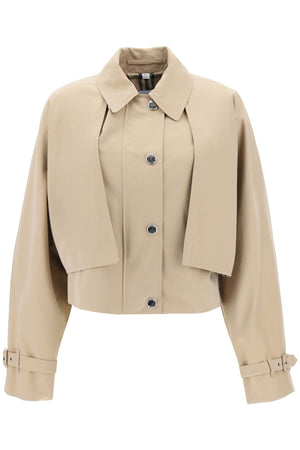 BURBERRY Vintage-Inspired Beige Cropped Jacket for Women