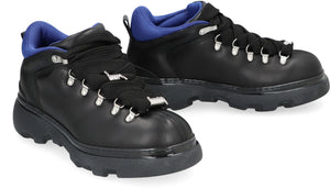 男士黑色皮革徒步靴 - FW23系列