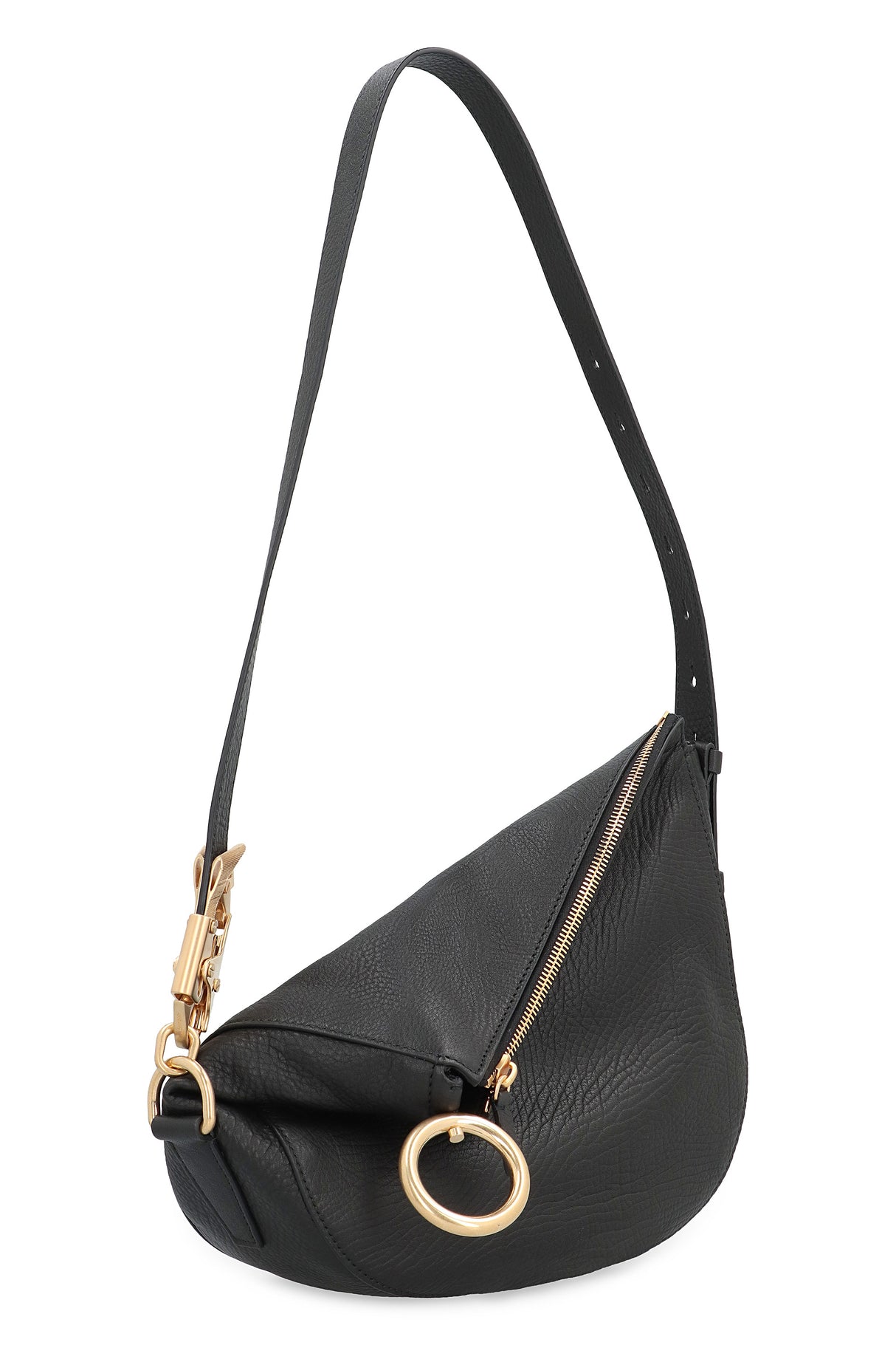BURBERRY Sophisticated Black Leather Shoulder Handbag for Women - FW23