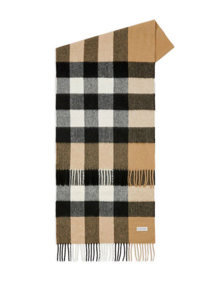 BURBERRY Luxurious Beige Cashmere Scarf for Women - FW24 Collection