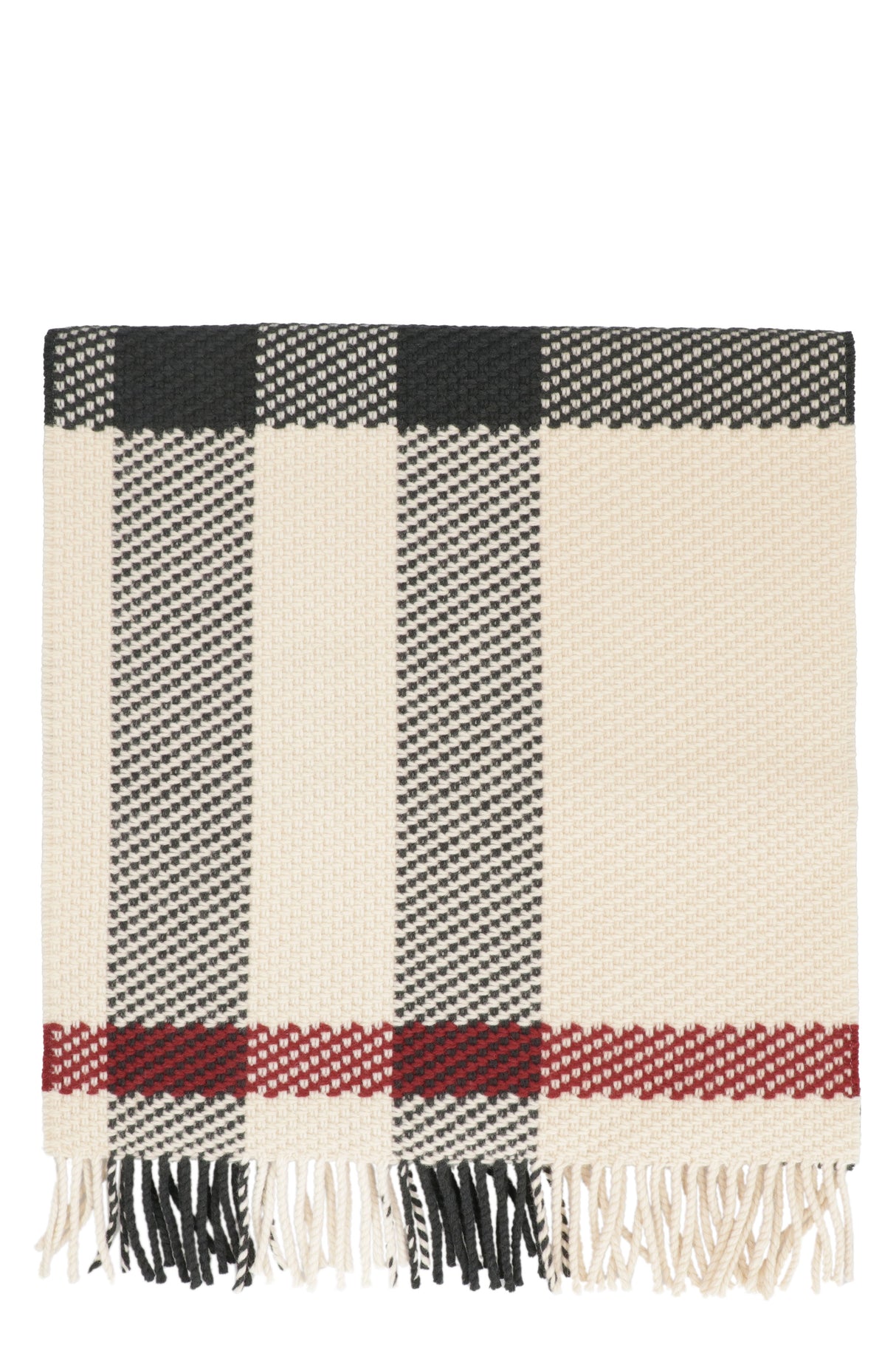 BURBERRY Luxurious Ivory Wool Scarf for Men - FW23 Collection