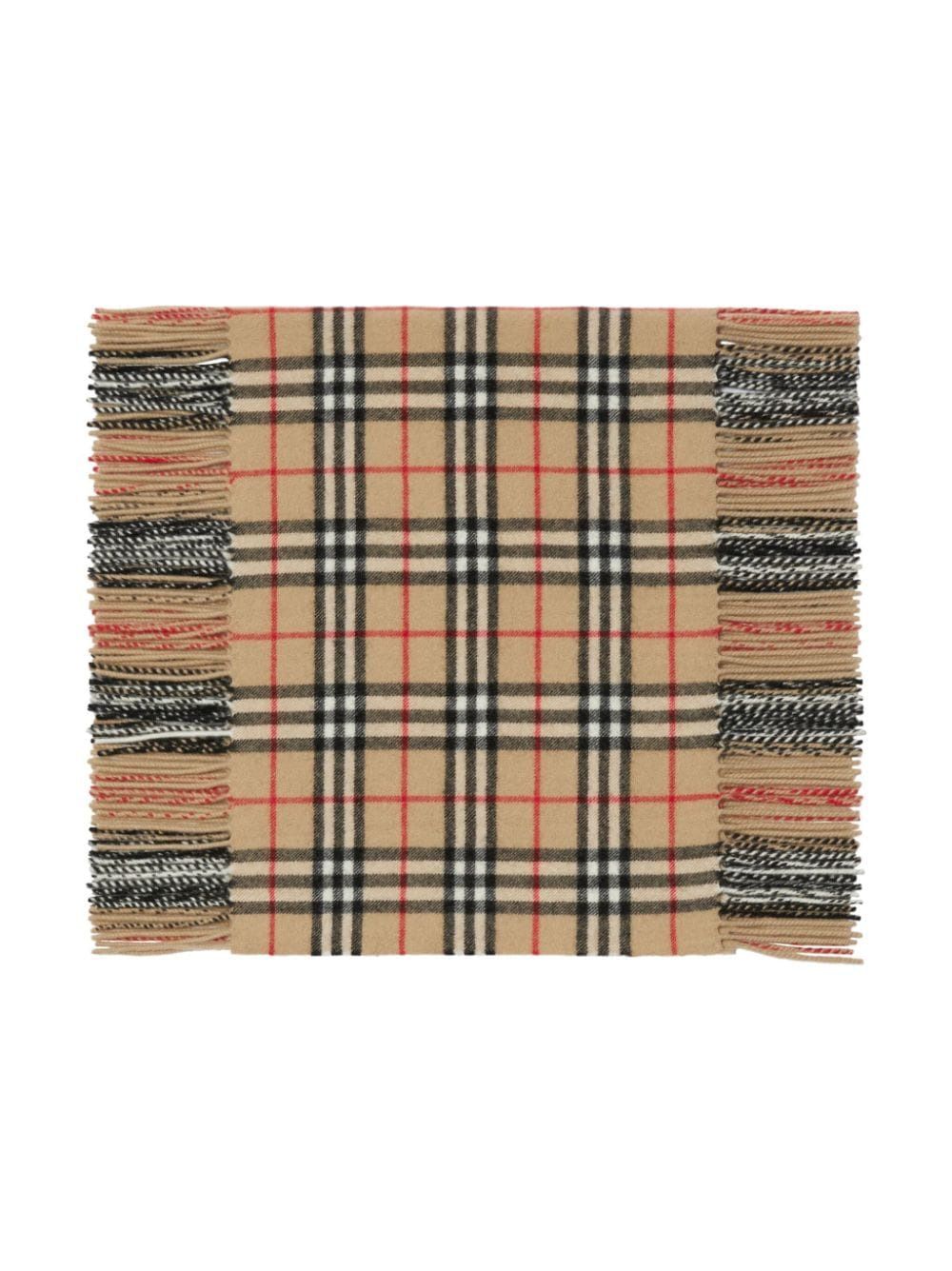 BURBERRY Luxurious Beige Check Cashmere Scarf for Women
