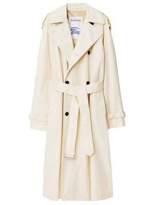 BURBERRY Beige Cotton Trench Coat for Women - SS24 Collection