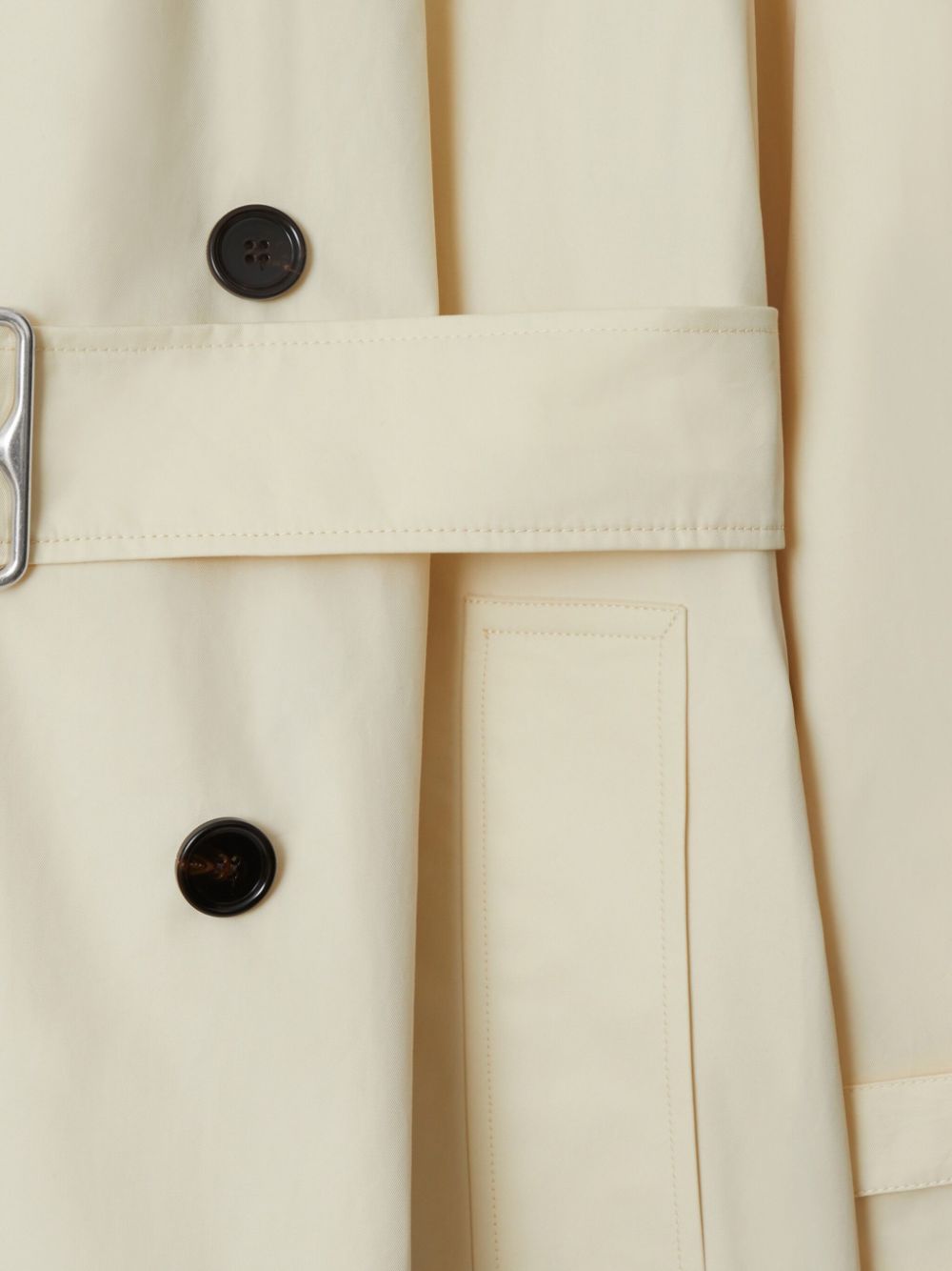 BURBERRY White Short Trench Jacket for Women