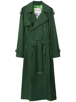 BURBERRY Green Long Trench Jacket for Women - SS24